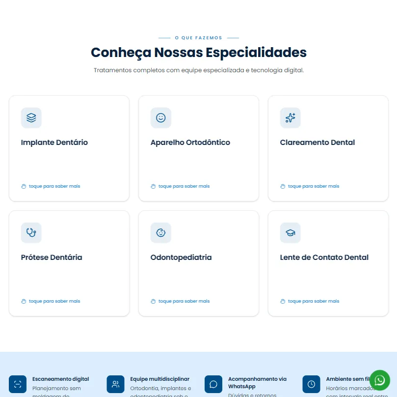 Landing Page, mobile CTA